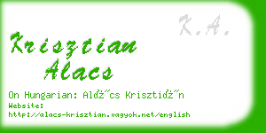 krisztian alacs business card